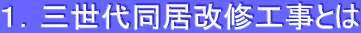 １．三世代同居改修工事とは